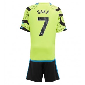 Arsenal Bukayo Saka #7 Dětské Venkovní dres komplet 2023-24 Krátký Rukáv (+ trenýrky)